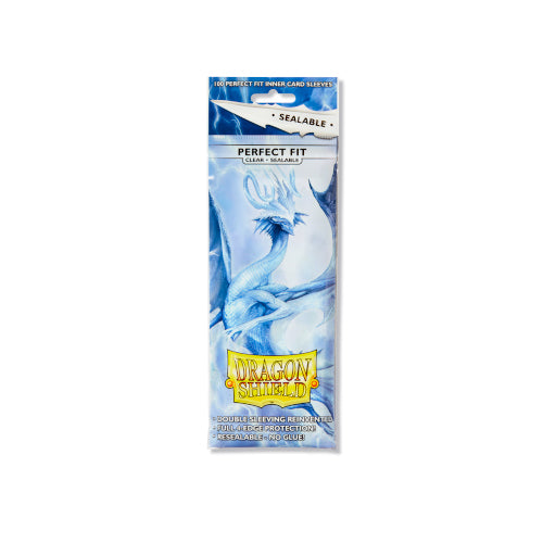 Dragon Shield - Perfect Fit Standard Size Sealable Sleeves 100pk - Clear