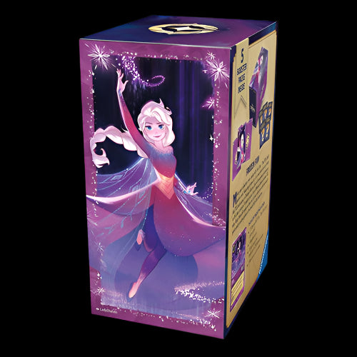 Product packaging featuring a character in a purple dress with a white background