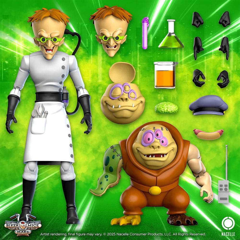 ETA: END 10/2026 Biker Mice From Mars Action Figure Karbunkle & Fred The Mutant 23 cm